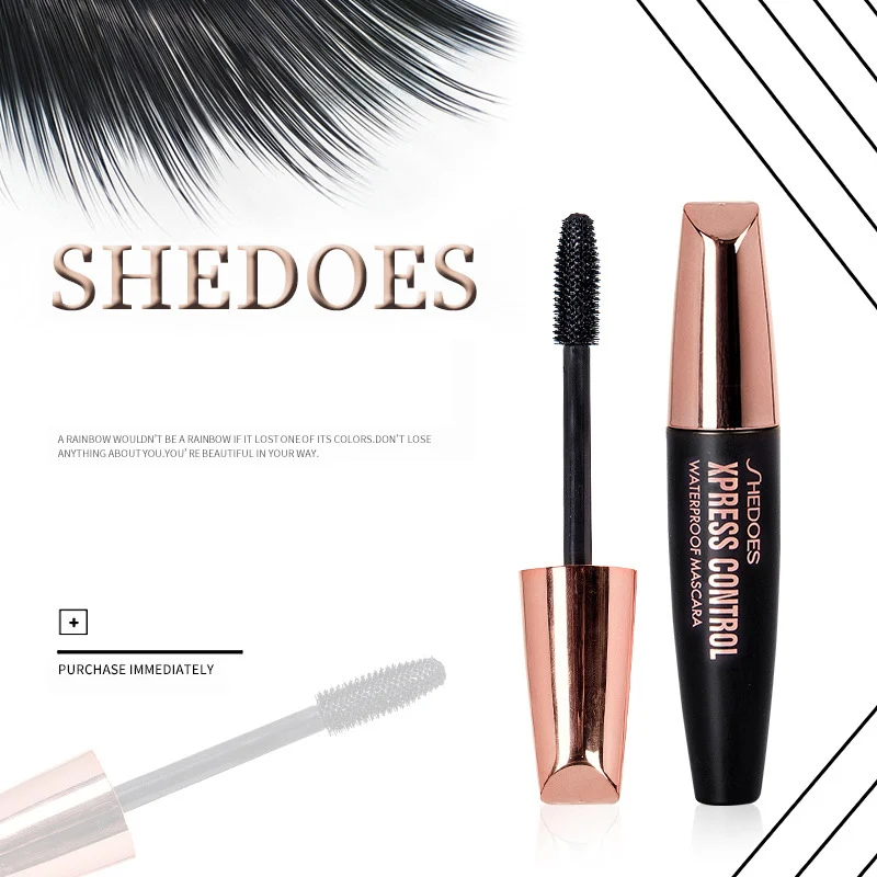 Тушь для ресниц 4D шелковая водостойкая наращивания черная густая удлиняющая