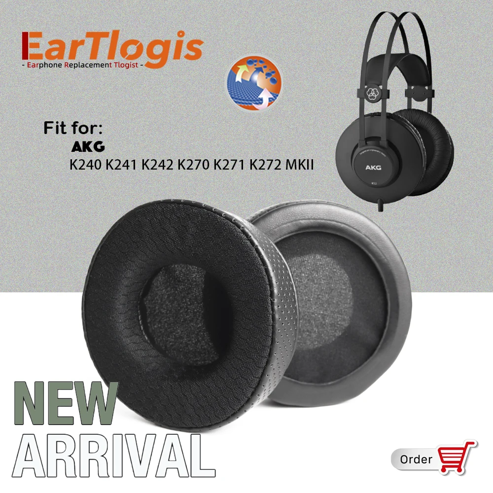 

EarTlogis New Arrival Replacement Ear Pads for AKG K271 K240 K241 K242 K270 K272 K-271 MKII Headset Earmuff Cover Cushions