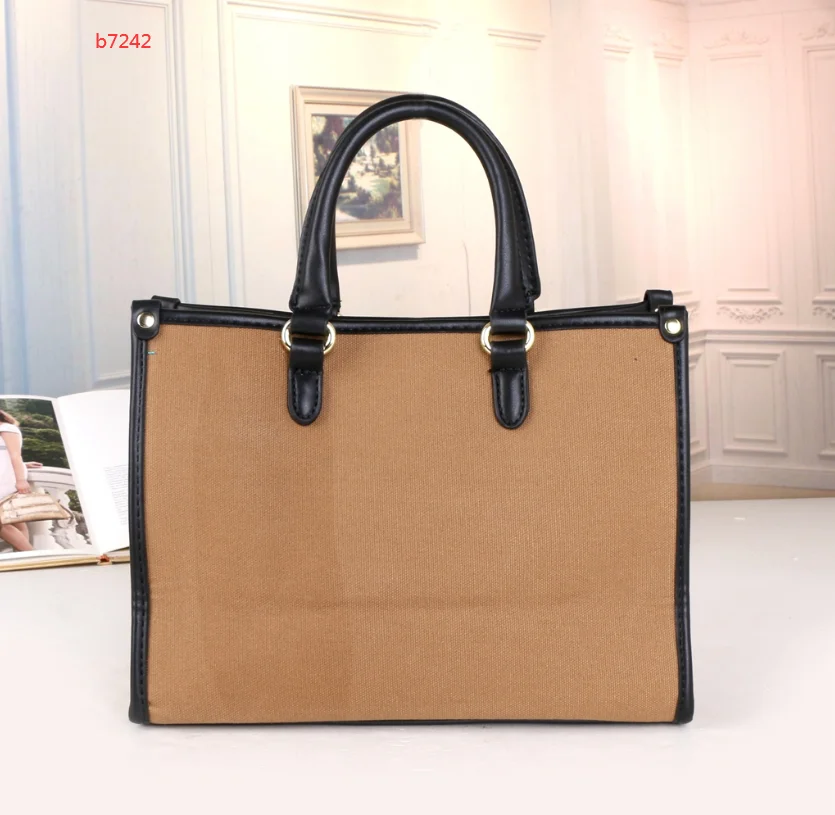 

2021 luxury brand linen handbag designer brand high quality fashion left bank shopping bag #B7242
