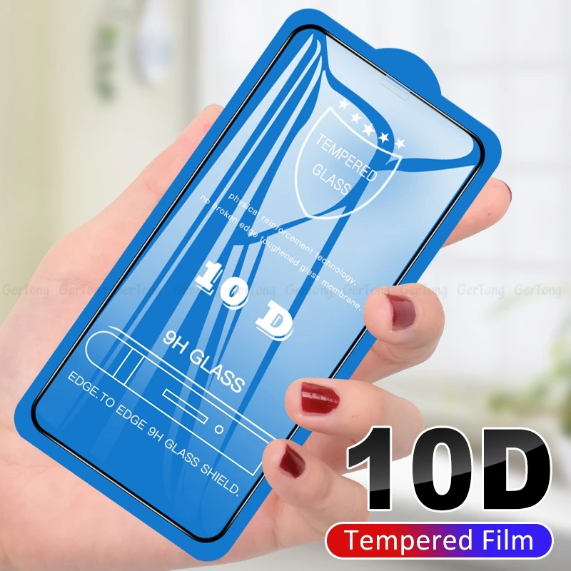 10D Новое закаленное стекло для iPhone 6 протектор экрана 6s 7 8 Plus полное покрытие