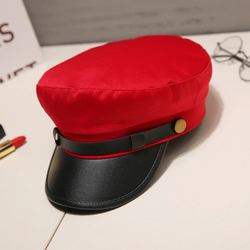 red Новинка, Зимняя кепка Newsboy для женщин, черные Ретро Мужские береты baker, повседневные весенние британские классические женские шапки в стиле Гэтсби, плоская шапка - Цвет: red