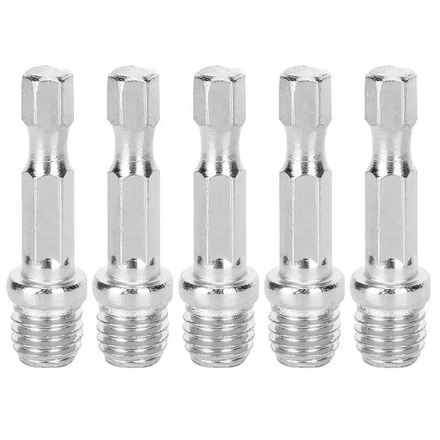 

5 Pcs M10 Drill Connecting Rod Adapter Electric Drills Screw Shaft Disk Conversion Stick Thread Connecting Rod