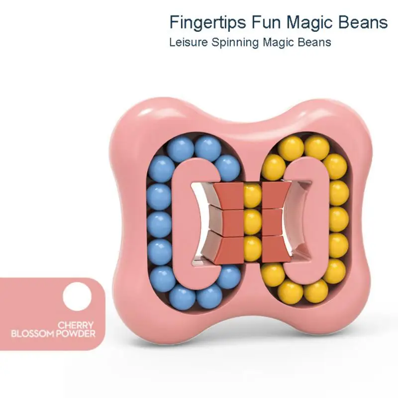 

Rotating Magic Beans Cube Fingertip Fidget Toys Kids Adults Stress Relief Spin Bead Puzzles Children Education Intelligence Game