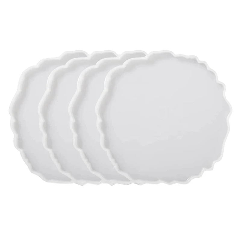 

4 Pcs Silicone Agate Coaster Resin Casting Making Mold,Coaster Epoxy Molds Craft DIY, Home Decoration