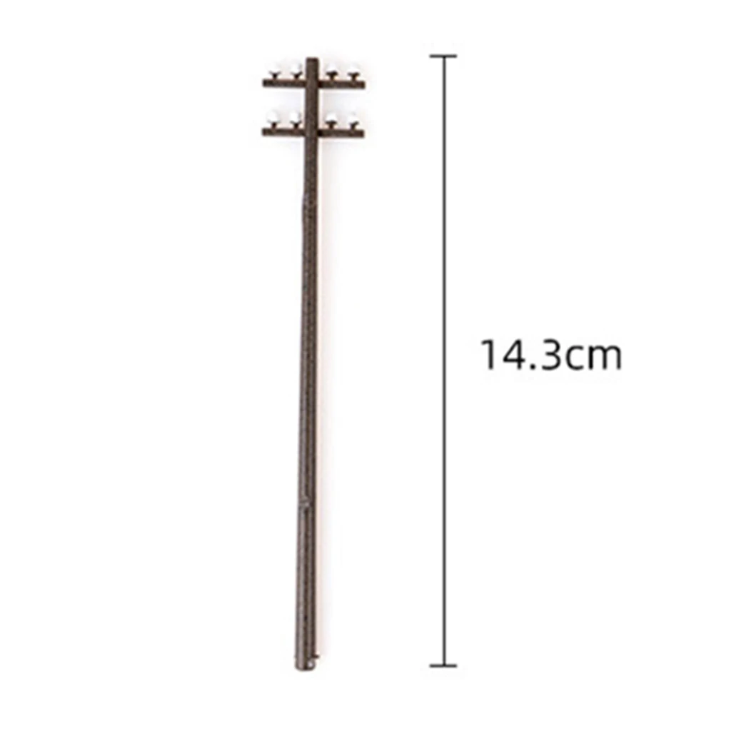 

10PCS ABS Mini Electric Line Pole for Train Railways LANDSCAPE Layout 1:42