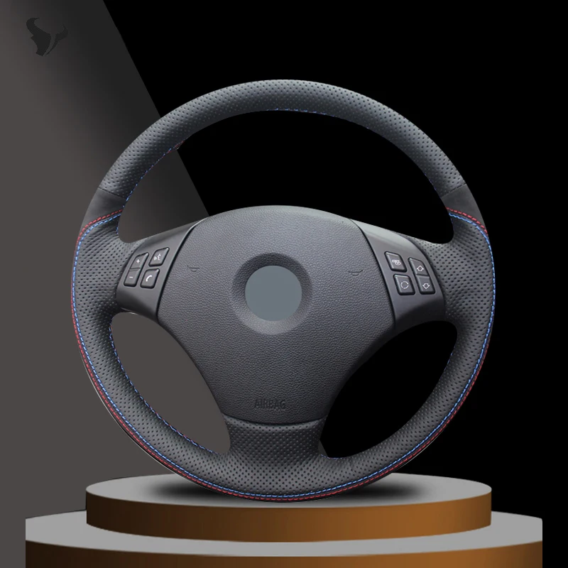 

Black Artificia Leather Car Steering Wheel Cover for BMW E90 320 318i 320i 325i 330i 320d X1 328xi 2007