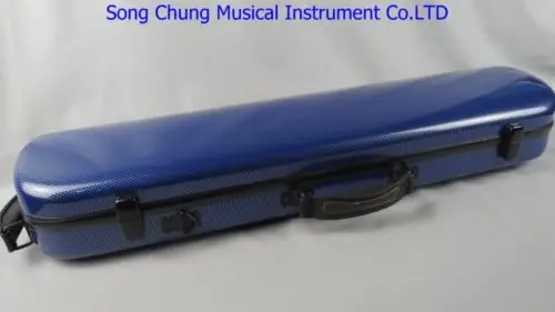 

High quality strengthen blue fiber violin case with two hand shanks