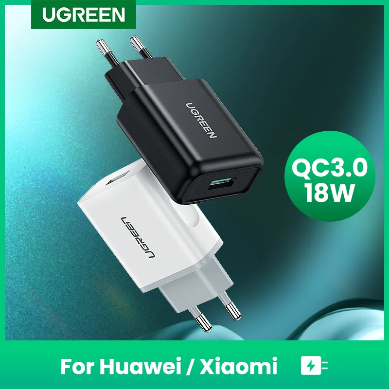 

UGREEN 18W USB Charger QC3.0 Quick Charge 3.0 QC Fast Wall Charger for Samsung s10 Xiaomi iPhone Huawei Mobile Phone Charger