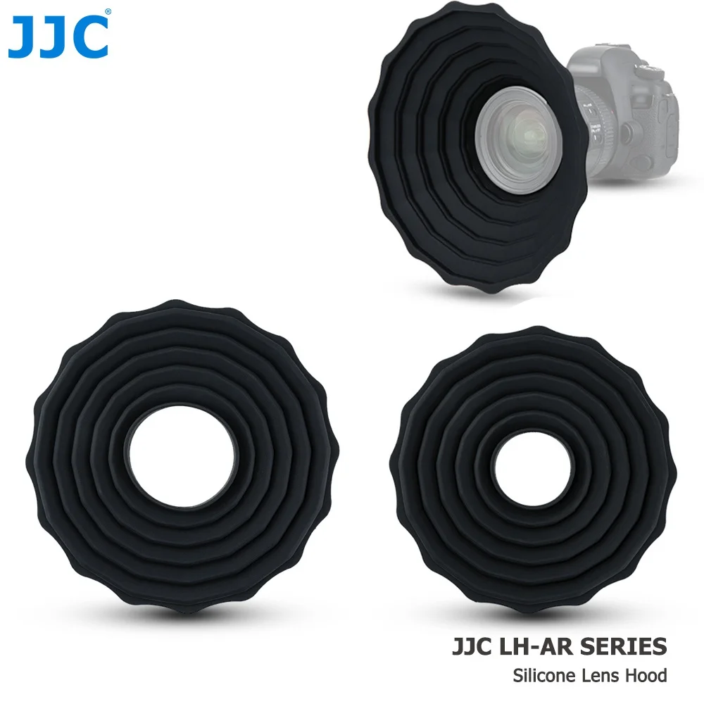 JJC ультратонкая силиконовая бленда для объектива складной Тень Canon Nikon Sony Fuji DSLR SLR