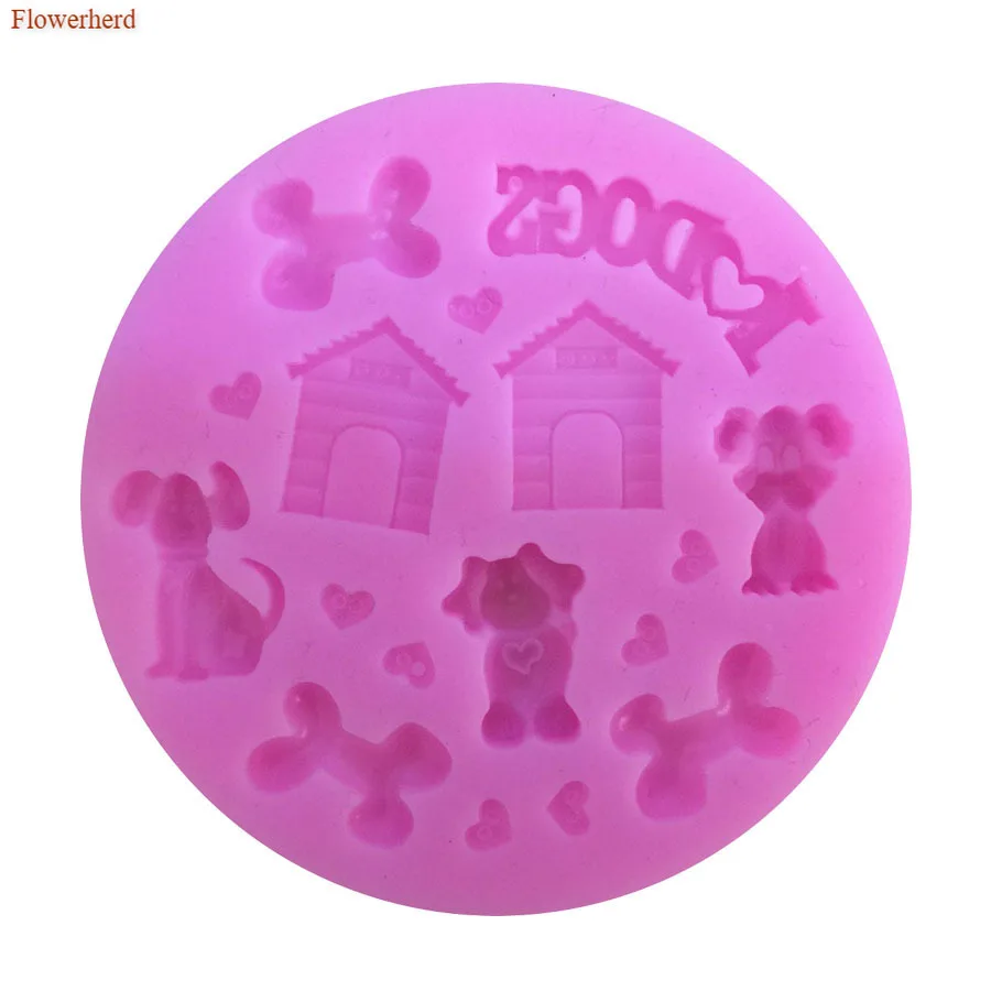 Новые инструменты для украшения тортов домики милых собак кости помадки торта