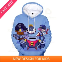 browlings 2021 new frack and starkids tops girls boys clothes harajuku sweatshirt children shark max 3d hoodie