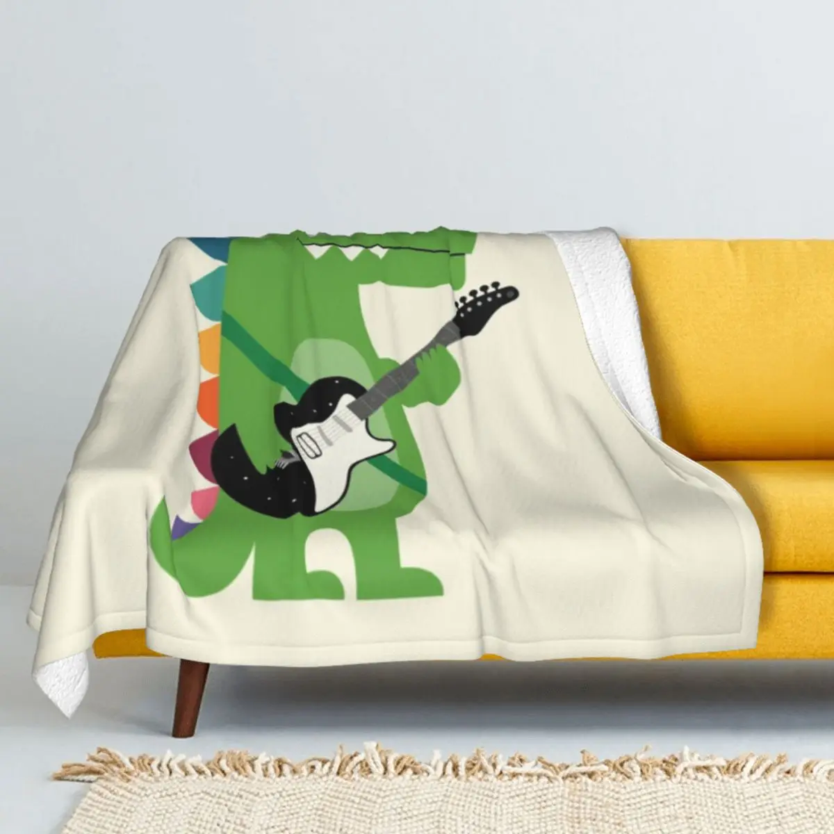 

Croco Rock зимнее утолщенное Двухслойное шерстяное одеяло, фланелевое одеяло, мягкая подкладка для кровати, детский день рождения