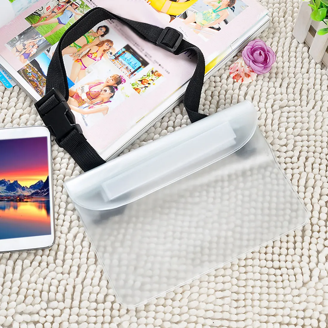 

Waterproof Swimming Bag Ski Drift Diving Shoulder Waist Pack Bag Underwater Mobile Phone Bags Case Cover For Beach Boat Sports