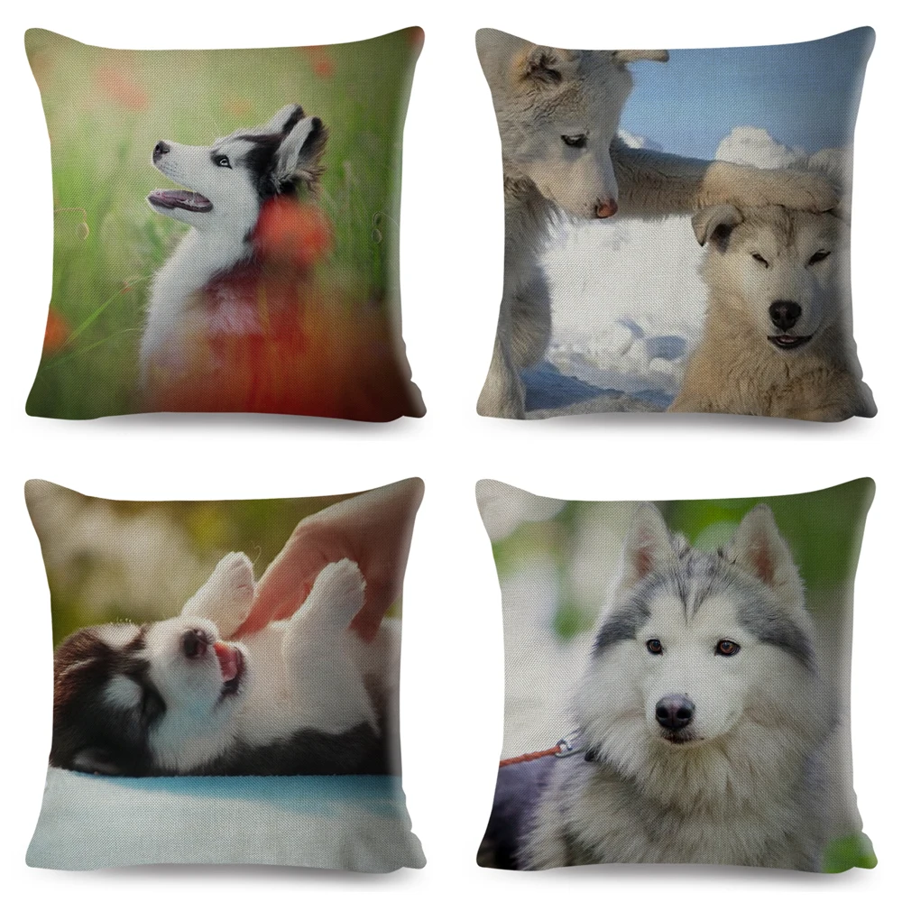 Сибирская Собака Хаски наволочка для дивана автомобильный Декор собака из
