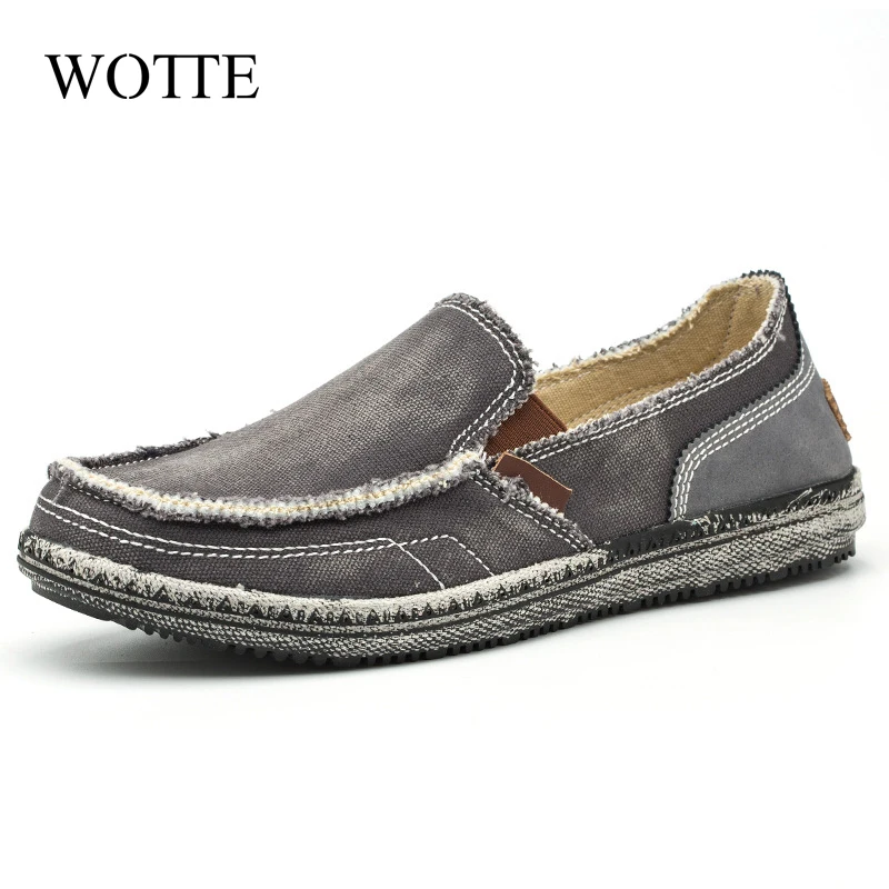 Лоферы мужские холщовые без шнуровки размеры 39-47 | Обувь