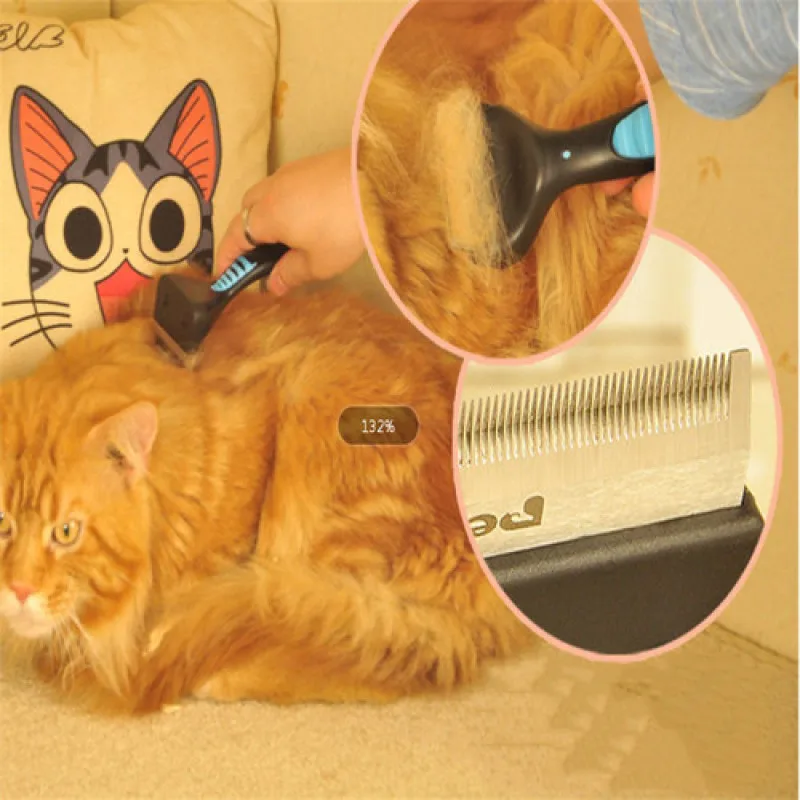 

Расческа для удаления шерсти кошек и собак, расческа для удаления шерсти домашних животных, расческа для депиляции, плавающая щетка для пит...