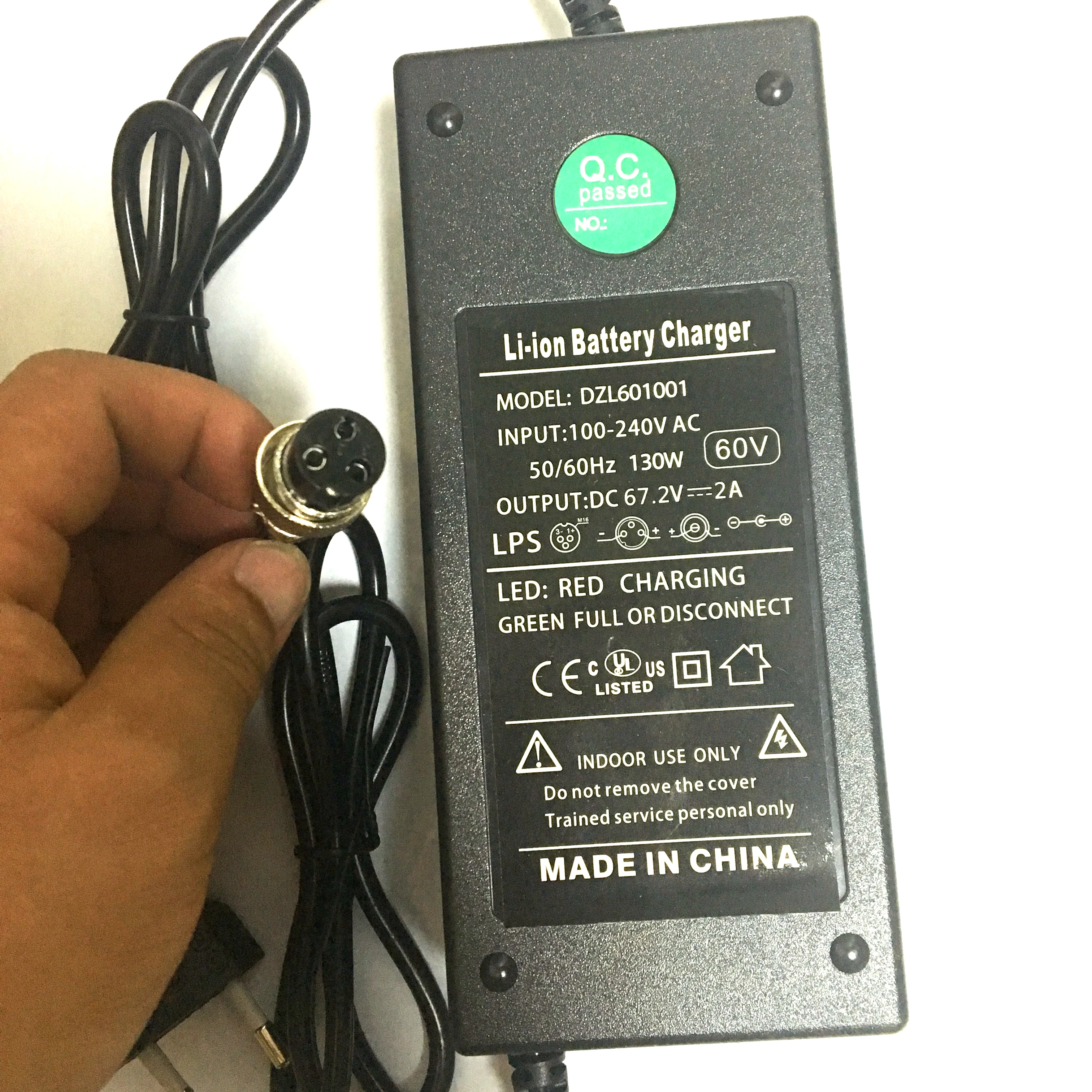 dc 67 2v 2a wheelbarrow scooter charger smart lithium power adapter xlr 3 pins for self balancing skateboard unicycle 60v eu us free global shipping