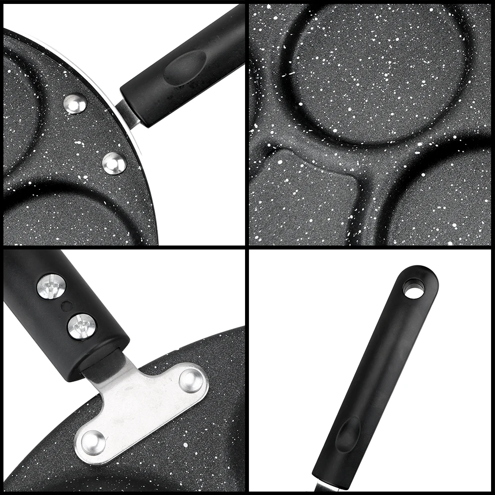 HOOMIN 4/5/7-hole Creative Frying Pot Breakfast Maker Thickened Omelet Pan Non-stick Egg Pancake Steak Cooking Ham Pans | Дом и сад