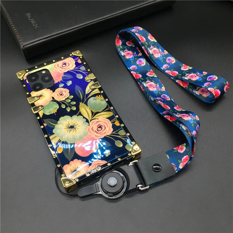 Роскошный Шикарный цветочный блестящий чехол с цветами чехлы для телефонов