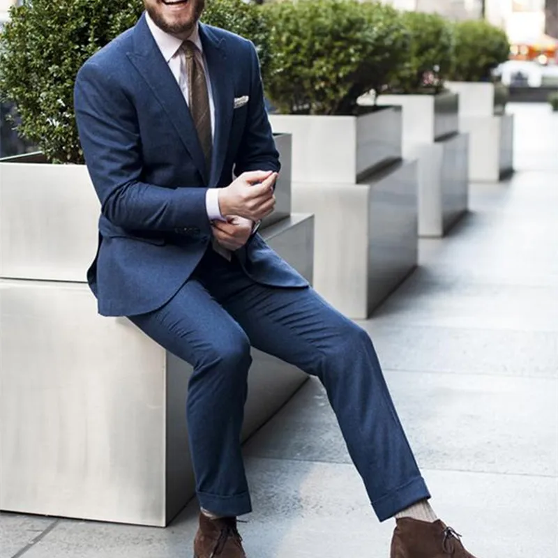 Темно-синий стиль деловые костюмы для выпускного вечера - Цена: 4 991,54 руб.