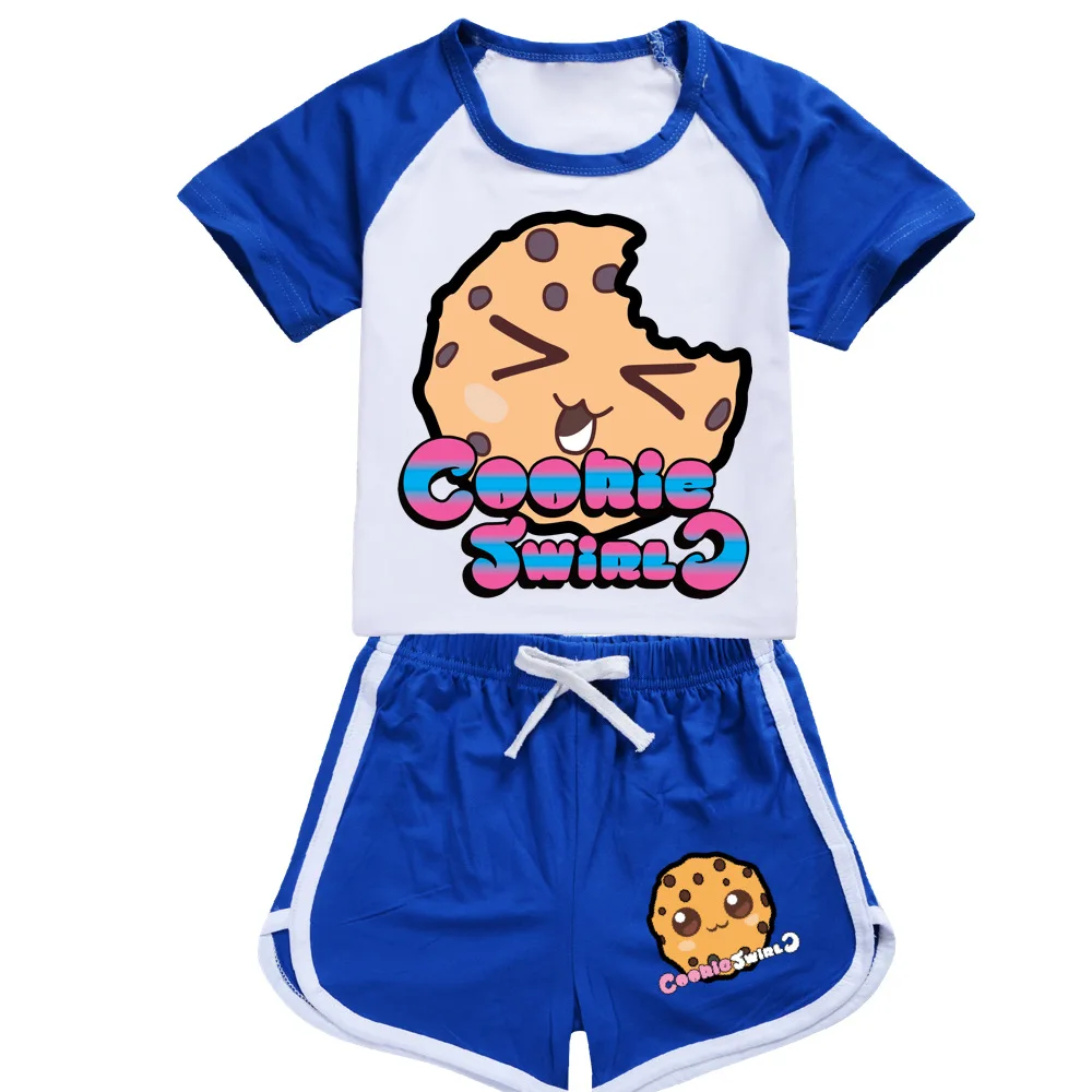 New Kids Cookie Swirl C Clothes Cotton Sport Tracksuits T-shirts Sweatshirt Suit Cartoon Set Teenager Baby Boys Girls Clothing