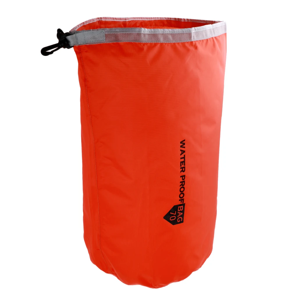 Orange Red 70L Водонепроницаемый сухой мешок сохраняет снаряжение сухой для каякинга пляжа рафтинг лодочного спорта Туризм Кемпинг Рыбалка каноэ плавающий дрейфующий - Цвет: Orange Red 70L