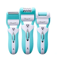 ckeyin 3 in 1 electric epilator women hair removal painless shaving foot file pedicure tools machine female face bikini body leg