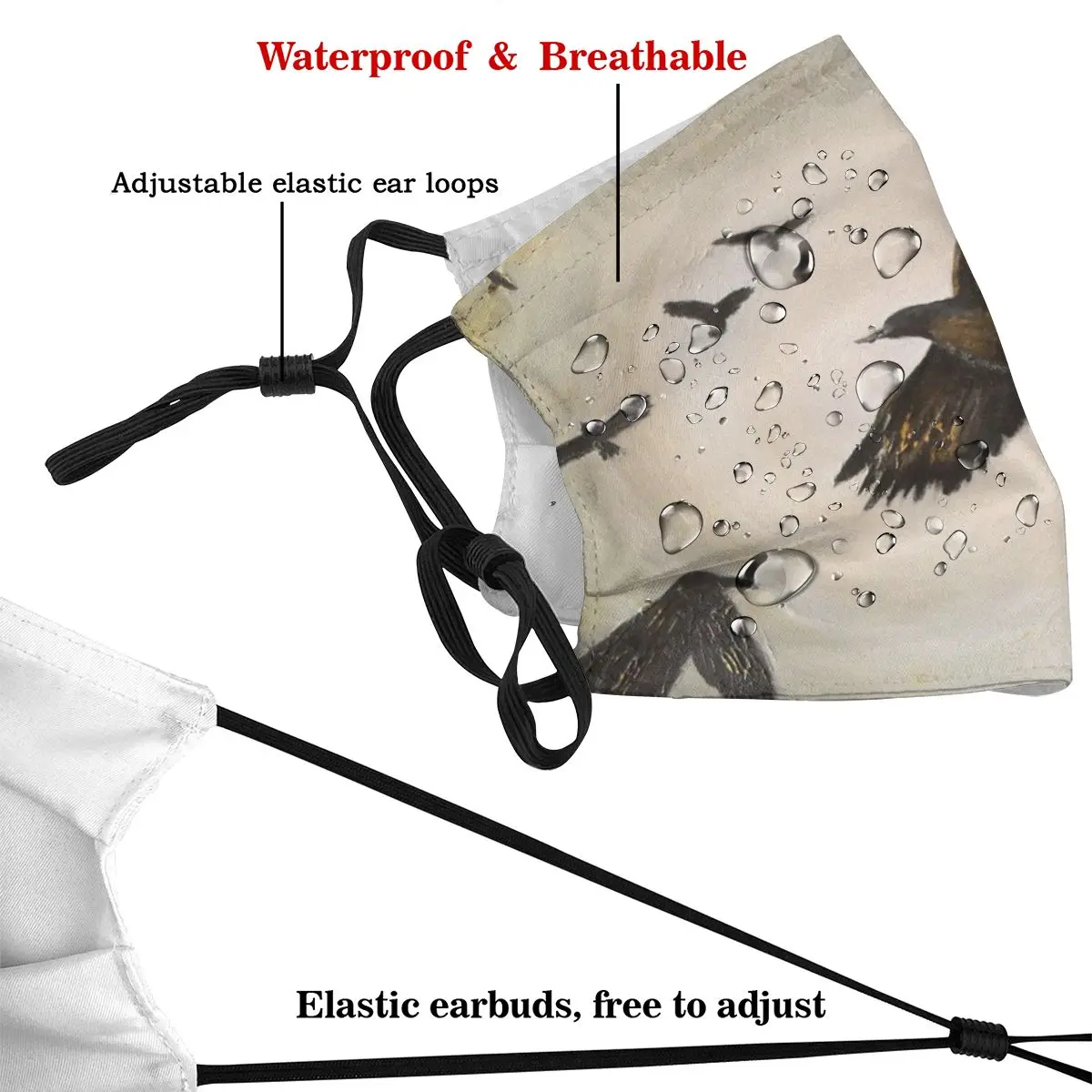 Маска для лица многоразовая с фильтром Pm2.955 присоединяйтесь к убийце|Мужские