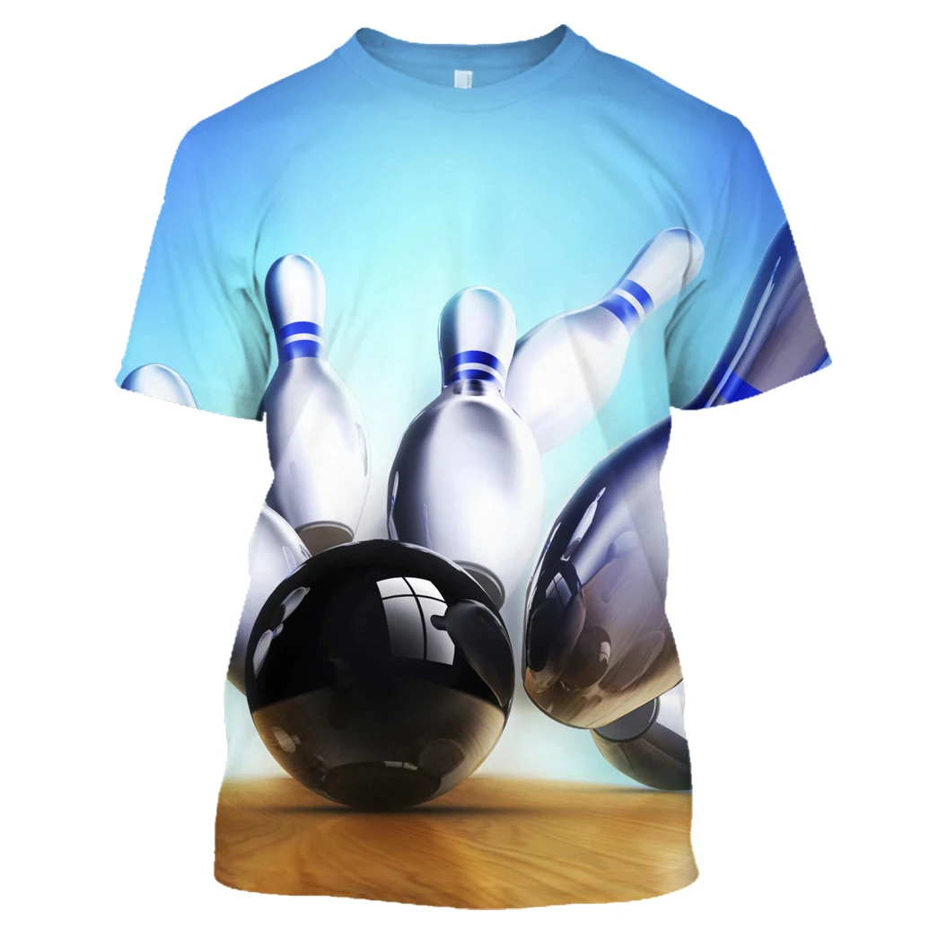 

SONSPEE Fashion International Bowling 3D Printed T-shirt Short Sleeve Men and Women Harajuku Top Casual Fashion Hip Hop Hedging