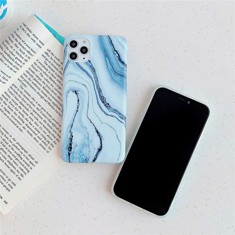 FLYKYLIN мраморный чехол для iPhone 11 Pro Max SE 2 задняя крышка Huawei P20 Mate 30 P30 Lite P40 силиконовый