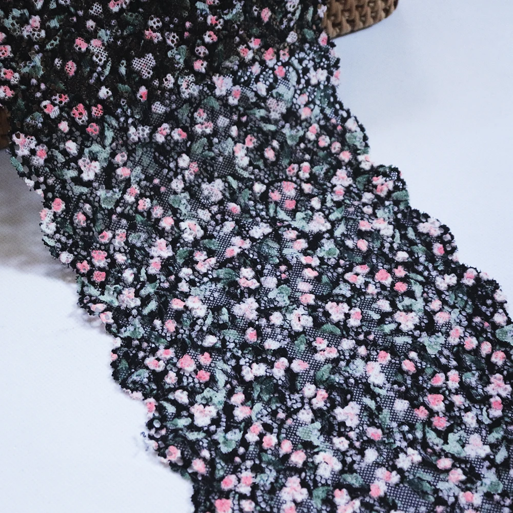 

Эластичная кружевная отделка для подвязки, 2 ярда, Ширина 17 см, для рукоделия, аксессуары пошива одежды материалы, эластичная кружевная ткан...