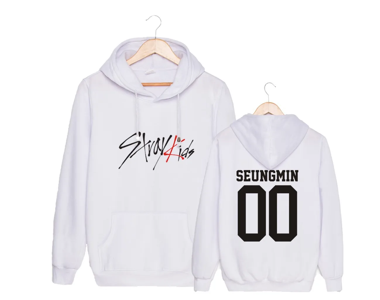 Straykids/модный детский пуловер с капюшоном, бархатный пуловер больших размеров для мужчин и женщин - Цвет: white4