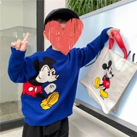 disney boys girls sweater mickey mouse clothes thick soft waxy warm childrens sweatshirt winter baby tops 3 8y