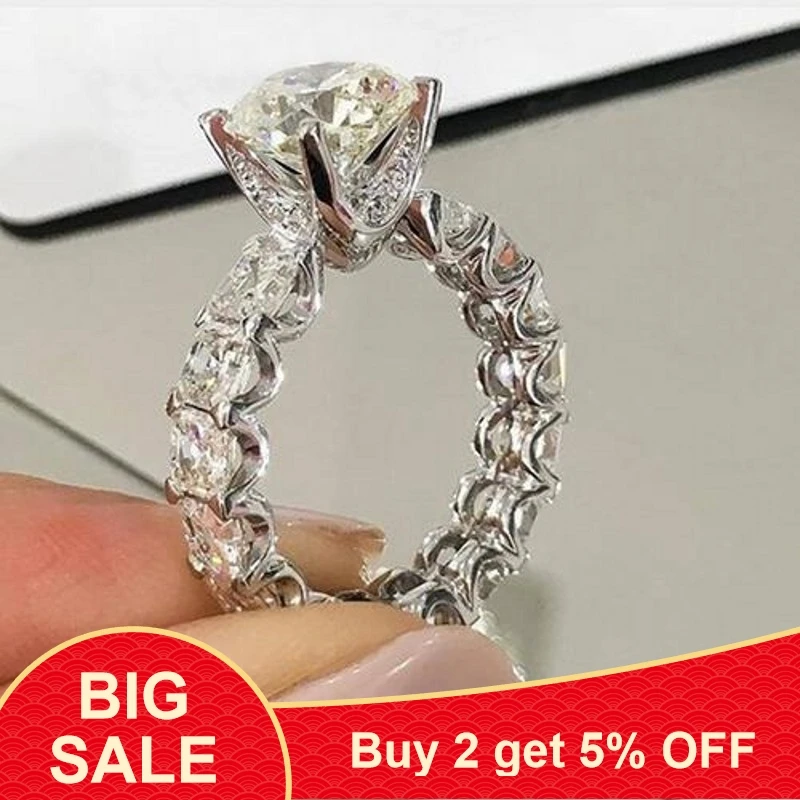 Женское кольцо из серебра 925 пробы с фианитом | Украшения и аксессуары