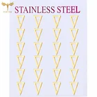 Женские серьги-гвоздики из нержавеющей стали, золотистые треугольные серьги геометрической формы, модные ювелирные украшения для девушек, 2022