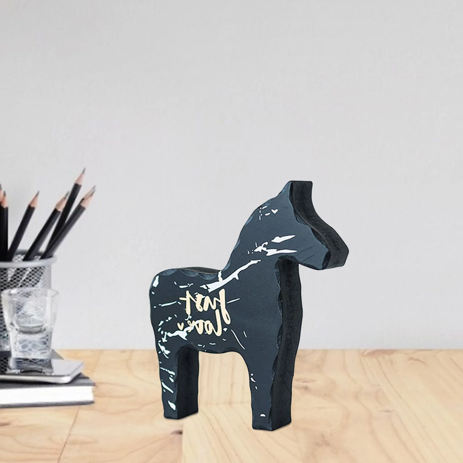 Деревянное украшение в виде лошади скандинавский артистический деревянный