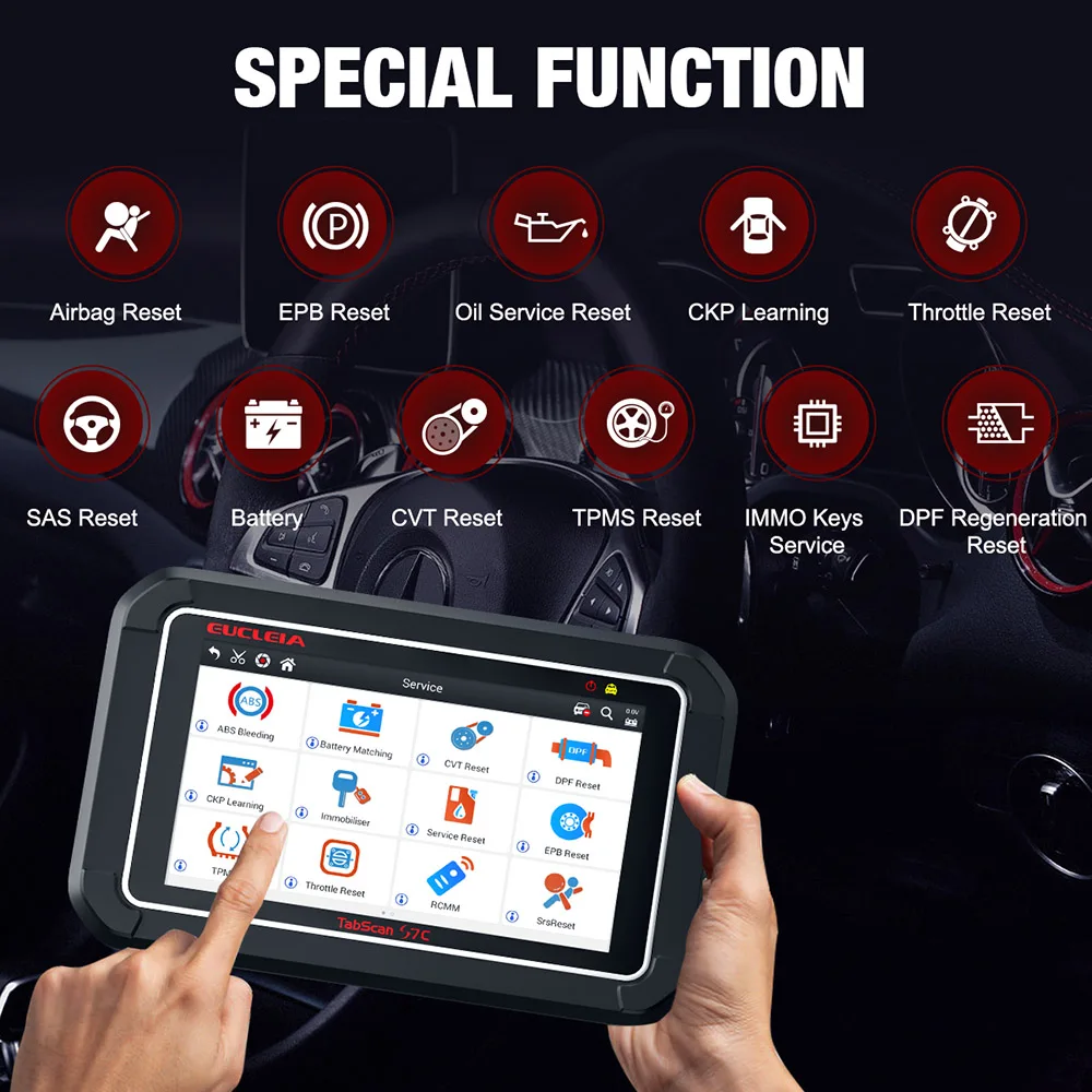 EUCLEIA S7C OBD2 диагностический инструмент полная система сканер подушка безопасности