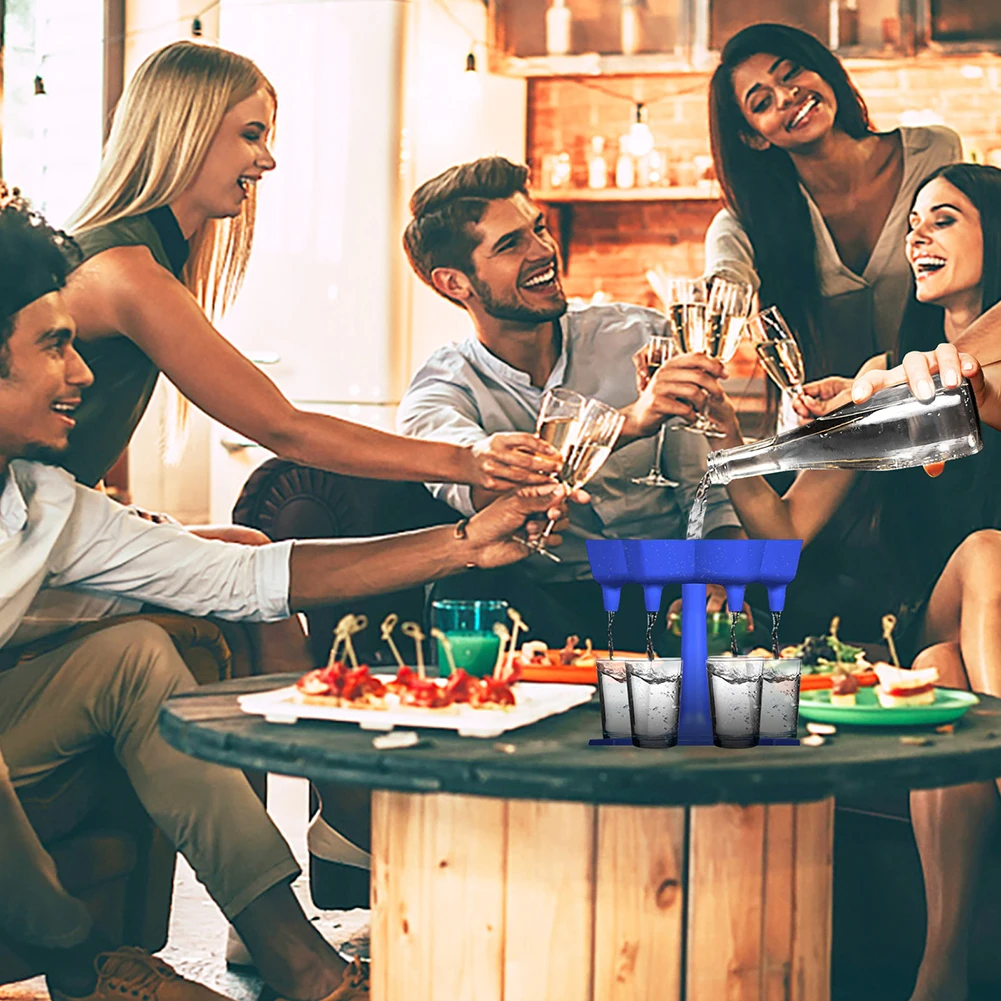 6 выстрел Стекло Диспенсер держатель вечерние Бар Винный напиток es шкаф