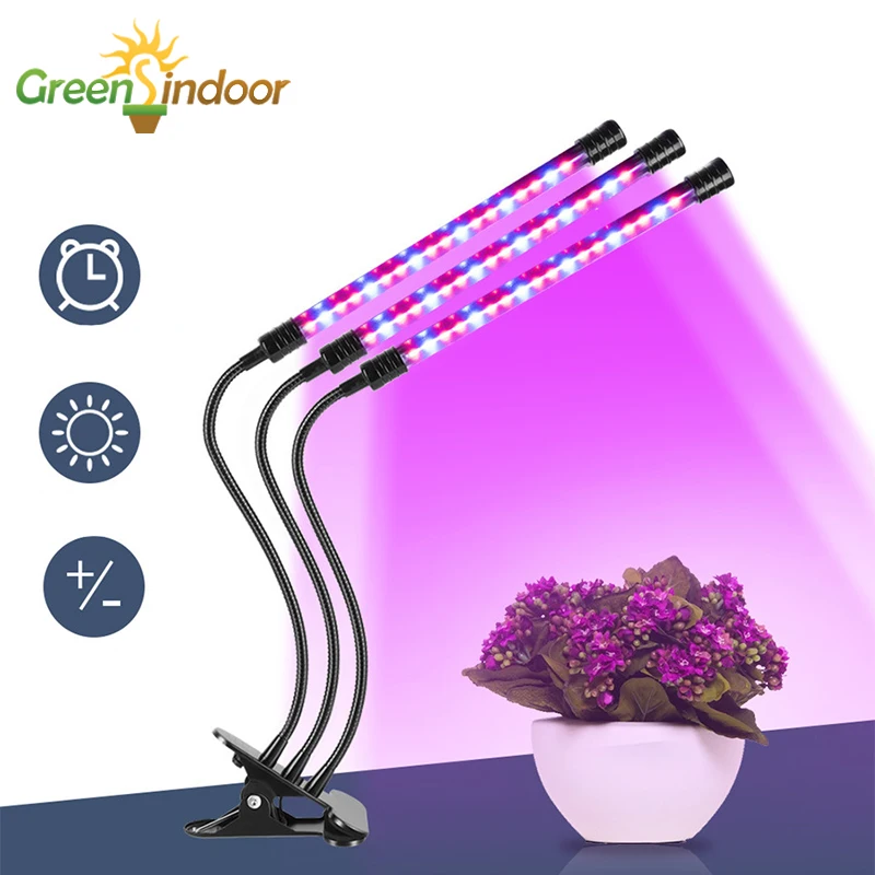 

USB светодиодный Grow светильник таймер Фито лампа полного спектра затемнения светодиодный светильник s для комнатные растения растут цветени...