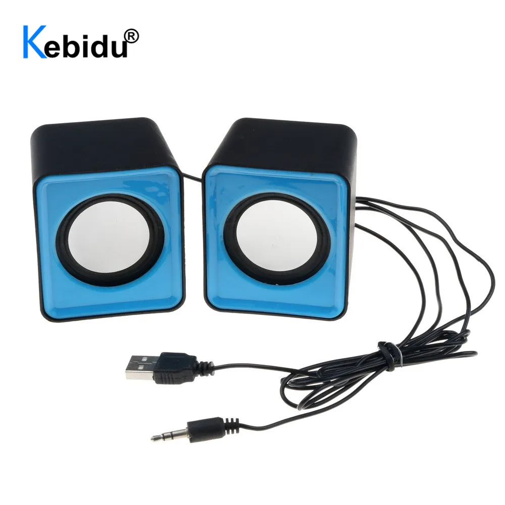 USB проводной мини динамик Kebidu компьютерные колонки бас стерео музыкальный плеер