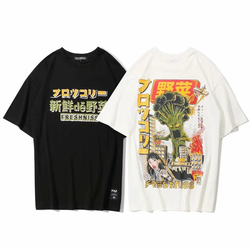 

New Hip Hop T Shirt Men Women Japanese Harajuku Cartoon Monster T-Shirt Funny Print Tees Tops Streetwear Short Sleeve t shirt