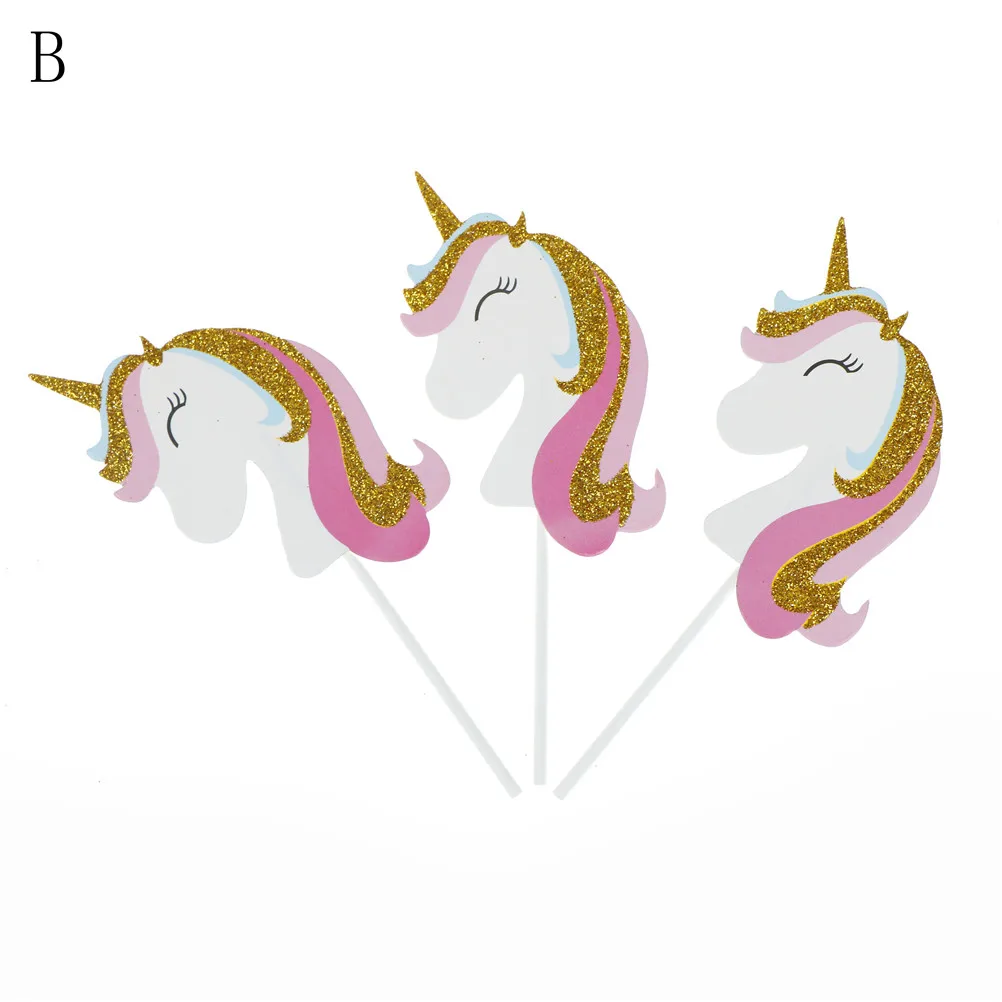 3 шт. вечерние топы с единорогом радужными бантиками и кексами для детского душа