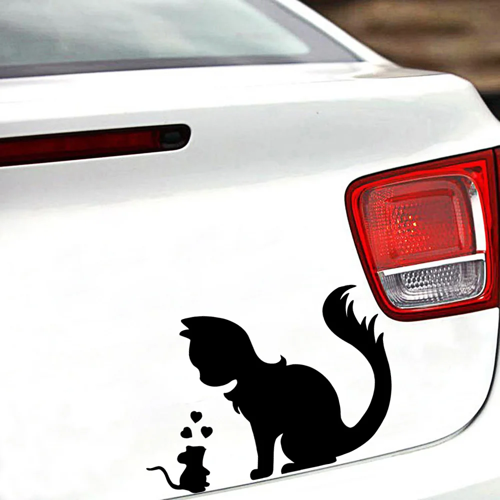 

Car-styling Cat Car Sticker Motorcycle Decorative Stickers Car Window Rearview Mirror Decals