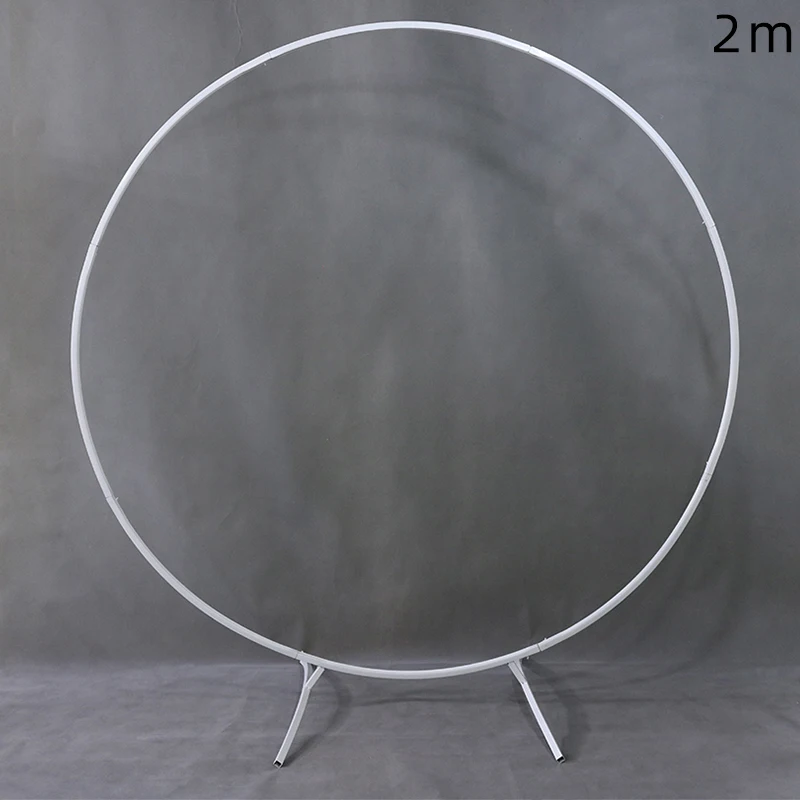 

2.4m Wedding Arch Background Wrought Iron Shelf Decorative Props DIY Round Party balloon arch Flower with Frame