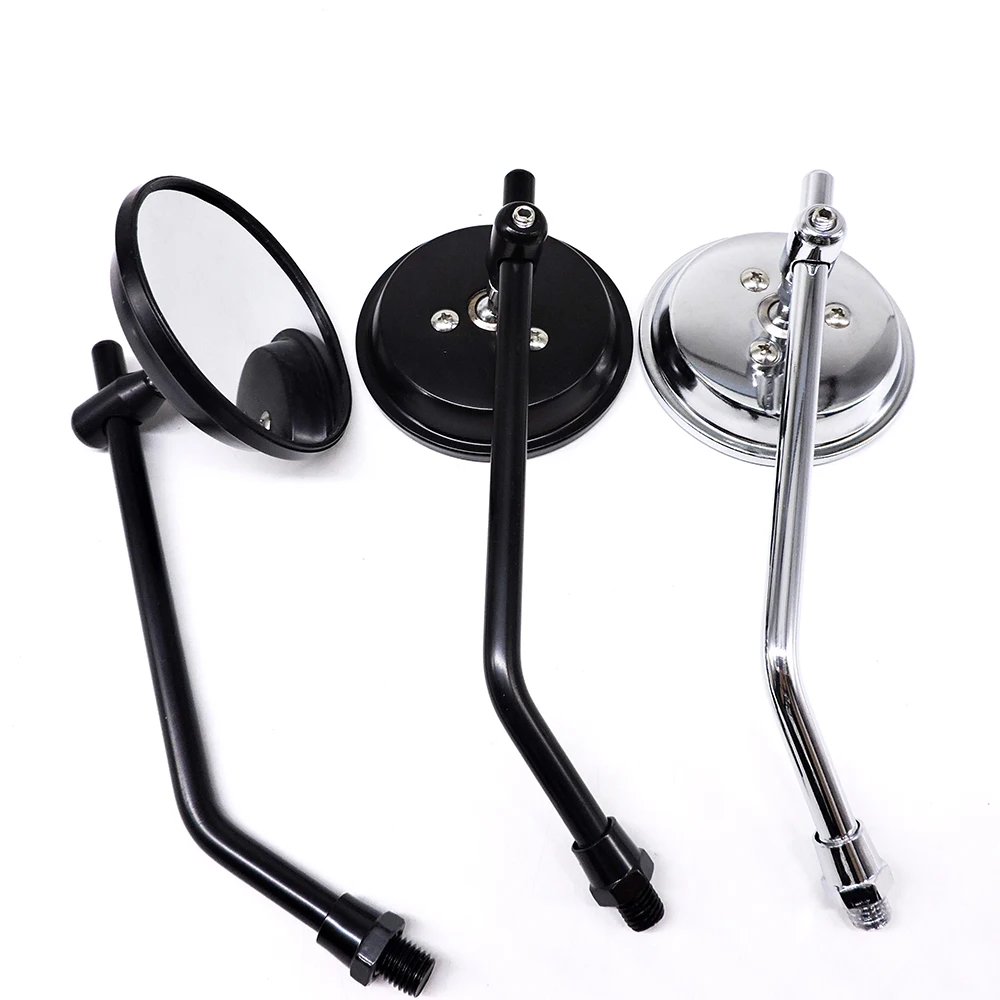 Универсальные мотоциклетные зеркала хромированное круглое зеркало с длинным