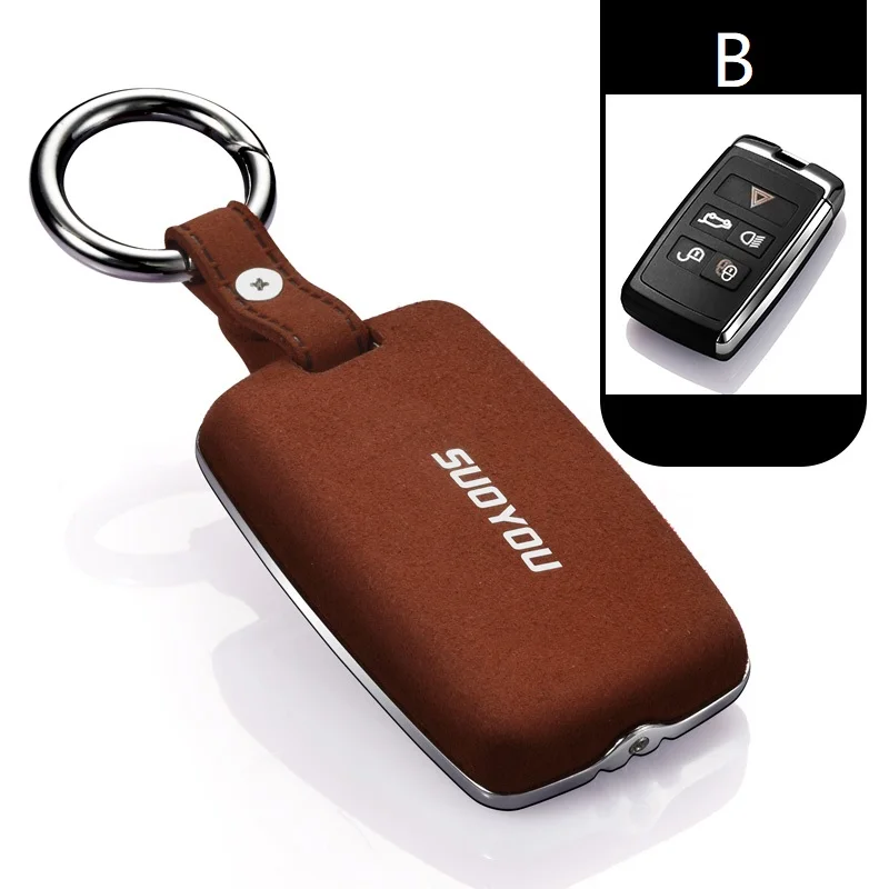 Чехол для автомобильного ключа из натуральной кожи с оцинкованным сплавом Land Rover