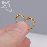 zs 1 pcs punk feather gold nose rings for men women stainless steel septum rings earrings daith nose ear piercing body jewelry