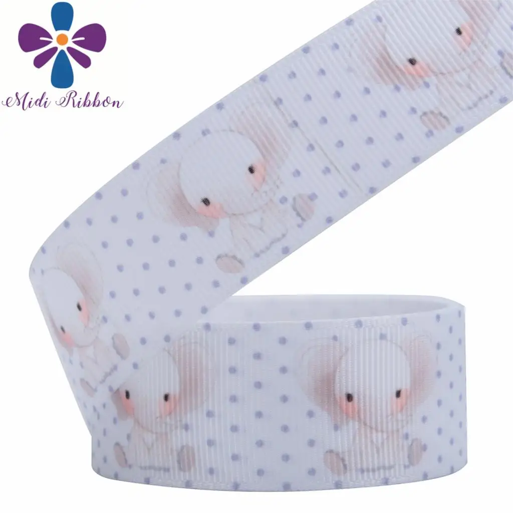 16 мм-75 мм Репсовая лента с принтом в виде слона и панды | Дом сад