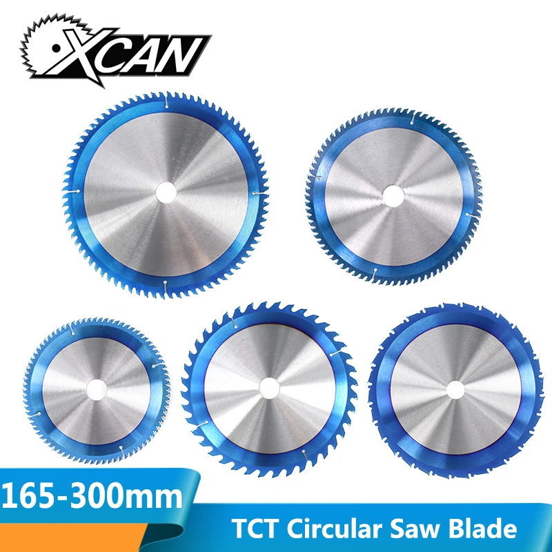 XCAN 1 шт. 165-300 мм TCT пильный диск Nano голубое покрытие циркулярная пила Лезвие для обработки древесины режущие диски твердосплавный пильный диск