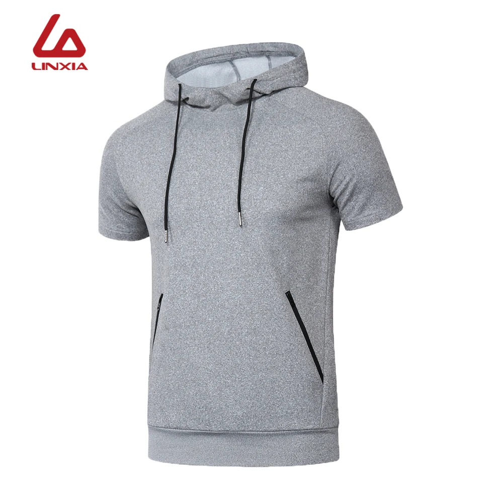 Новинка Мужская Спортивная быстросохнущая спортивная одежда с капюшоном для